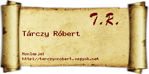 Tárczy Róbert névjegykártya
