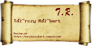 Tárczy Róbert névjegykártya