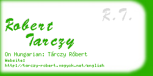 robert tarczy business card