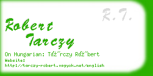 robert tarczy business card